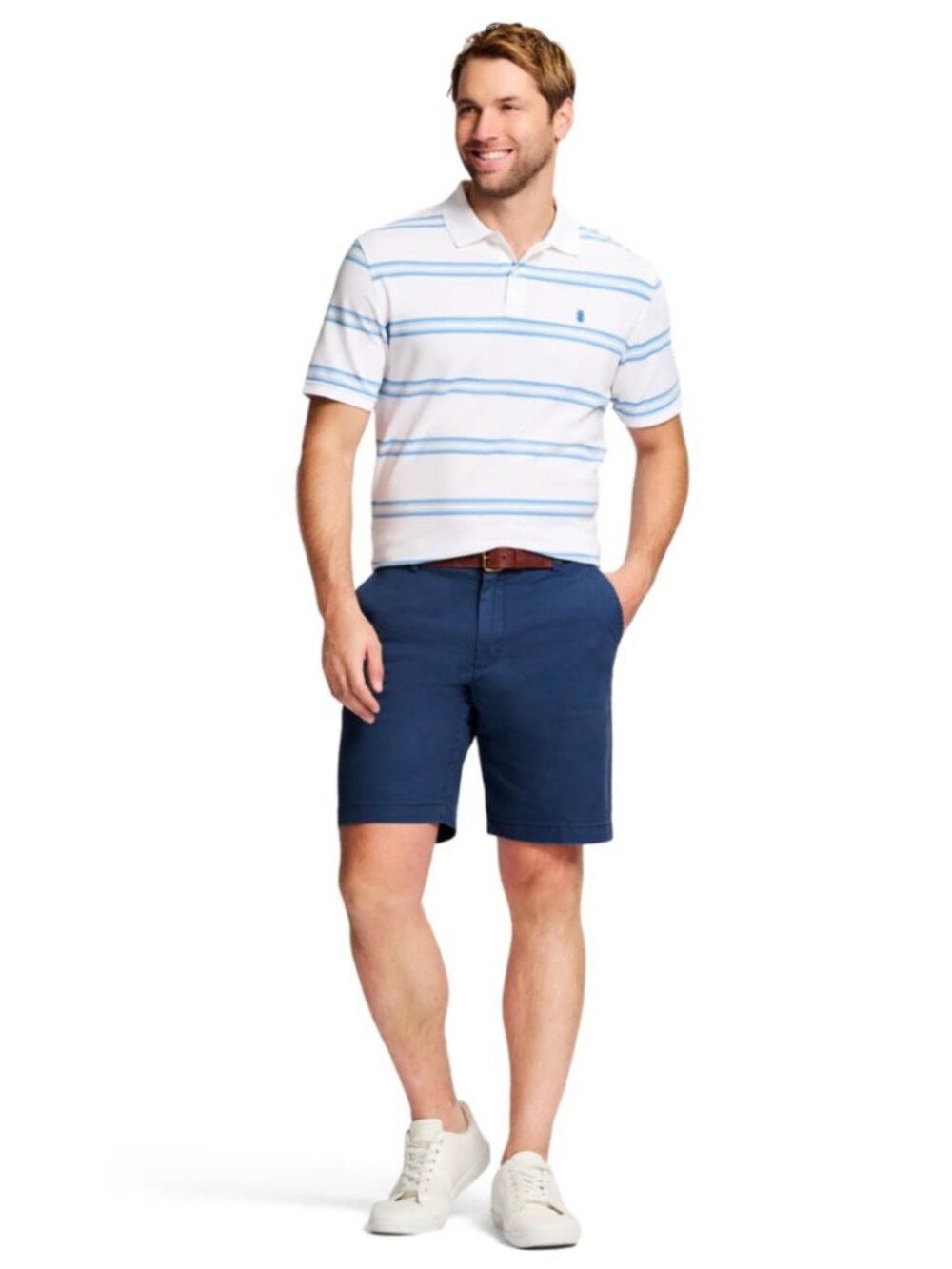Izod Saltwater Men's Chino Shorts Cadet Navy 32